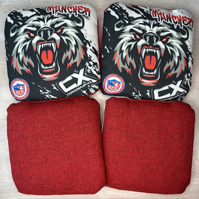 Muncher "Bear" ACO Stamped Carpet Cornhole Bags