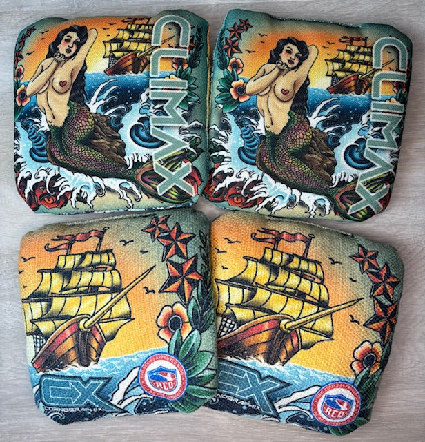 Climax "Mermaid" ACO Stamped Cornhole Bags