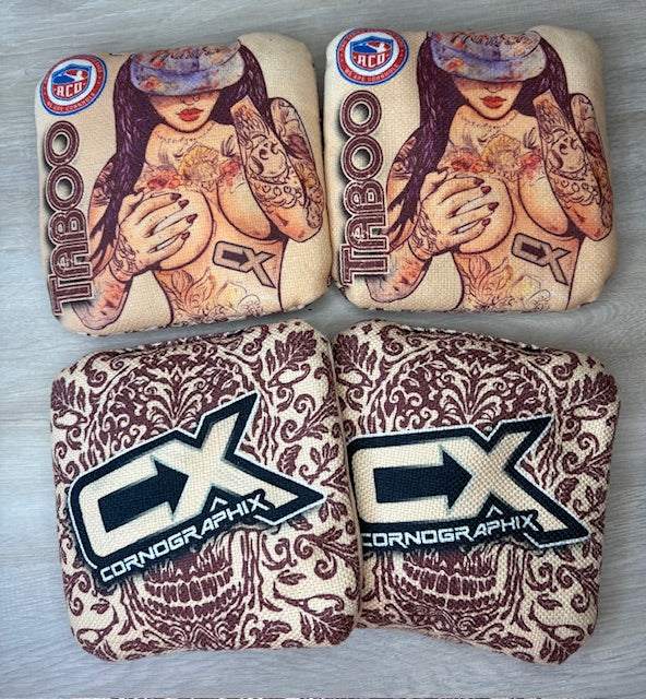 Taboo "Honey" ACO Stamped Cornhole Bags