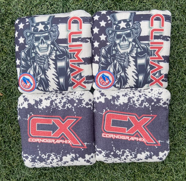 Climax "Dead Uncle Sam" ACO Stamped Cornhole Bags