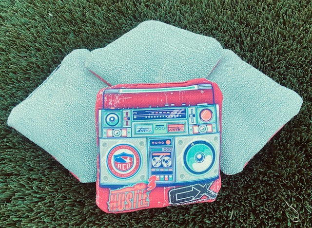 Hustle 3 "Boom Box" ACO Stamped Cornhole Bags