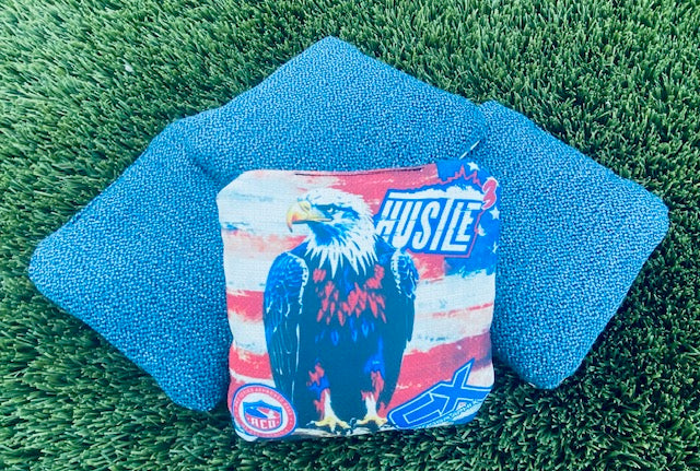 Hustle 3 "American Eagle" ACO Stamped Cornhole Bags