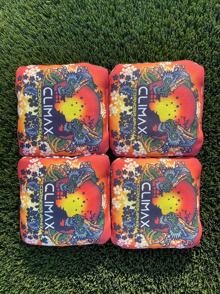 Climax "Red Dragon" ACO Stamped Cornhole Bags