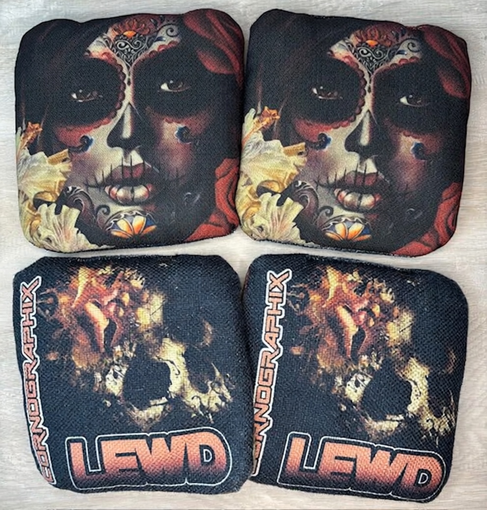 Sugar Skull cornhole bag